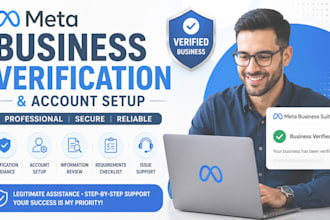 assist with meta business verification and account setup