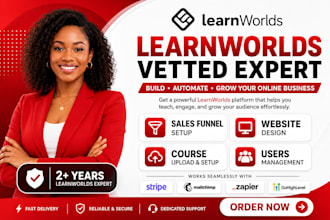 setup learnworlds, learnworlds online course website, kajabi passion io app