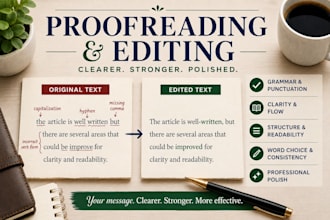 proofread and edit your content for clarity and readability