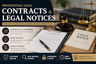 draft legal notices or reply to notices, agreements