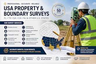 usa fl tx ga ca nj wg land surveyor property and boundary surveys