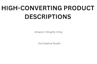 write high converting e commerce product descriptions for amazon shopify
