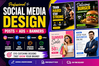 design social posts and banners for instagram facebook