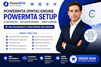 powermta pmta engine powermta setup ip rotation spf dkim dmarc smtp server