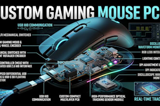 develop custom gaming mouse pcb optical sensor usb hid and firmware