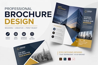 design professional bi fold, tri fold brochures and booklets