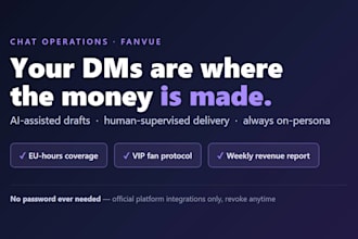 be your fanvue chatter and manage your fan messages to grow ppv sales