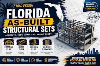 design florida as built structural sets, framing plan, beam and column plans