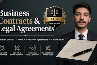 draft commercial contracts, vendor agreements, ndas and sows