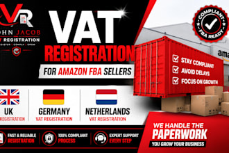 register your UK germany and netherlands vat registration for amazon fba sellers