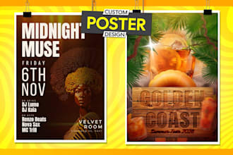 design a custom poster for your project, event or occasion