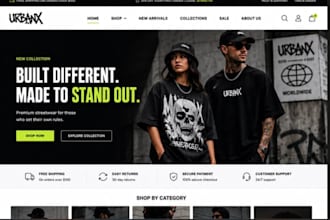 design redesign wix boutique website streetweear website clothing store website