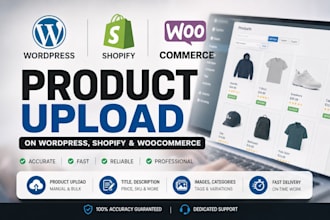do upload products on wordpress, shopify, and woocommerce
