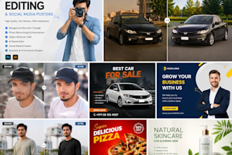 do expert ai image editing and social media poster design