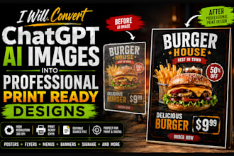 turn chatgpt ai images into print ready menu designs