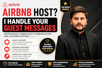 handle airbnb guest messages, bookings and customer support