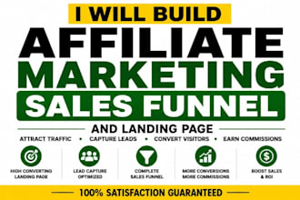 build an affiliate marketing sales funnel and landing page