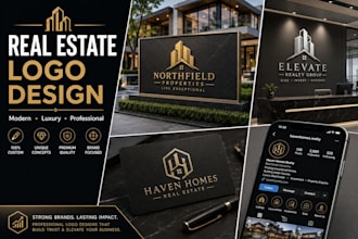 design a modern real estate property and realtor logo