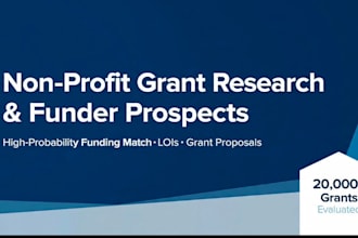 do non profit grant research and write funder prospect lists