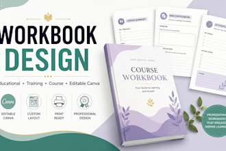 fillable canva workbook, editable workbook document workbook
