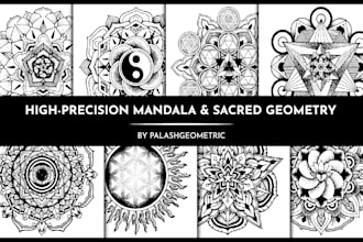 draw custom sacred geometry dotwork and geometric tattoo design