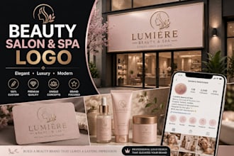 design a luxury beauty salon spa and skincare logo