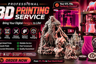 professionally 3d print your stl files in resin or fdm