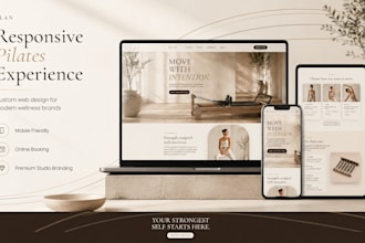 design a modern pilates studio website with online booking
