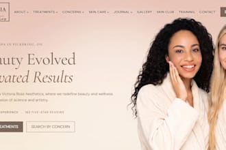 design medical spa website, aesthetic clinic website with SEO