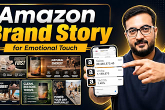design creative amazon brand story top of a plus content for amazon listing