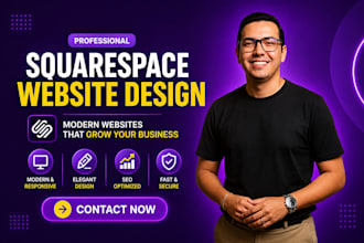 build squarespace landing page website design, redesign squarespace development