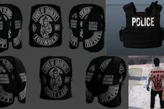 make custom fivem kuttes, mc kuttes, mc bike patch kuttes