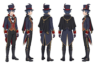 create anime character turnaround sheets with ai