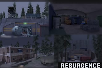 create a immersive open world level optimized PC, mobile, and VR