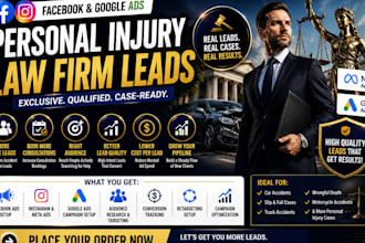 generate exclusive personal injury law firm leads with facebook ad and google ad