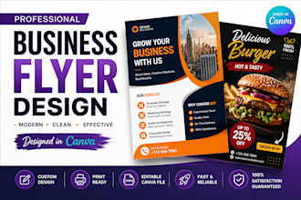 design professional business flyers in canva