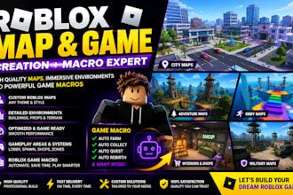 create roblox game macro, roblox map, custom game environment and map design