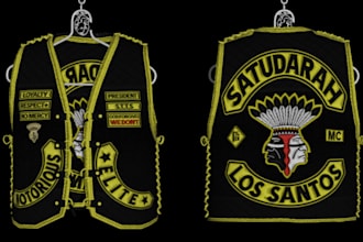 kuttes for fivem ped fivem chain fivem clothing fivem flag, vest, patch kuttes