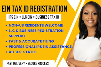 get ein number, tax id for llc, business, individual and non US residents
