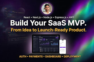 develop saas web apps with react, nextjs, stripe integration, and authentication