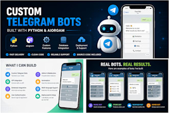 develop a custom telegram bot using python