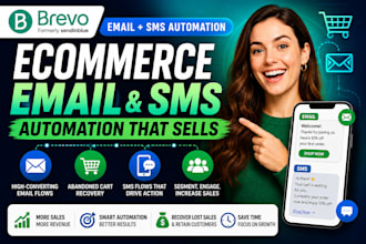 build ecommerce brevo sendinblue emailfunnel automation and sms flows campaigns