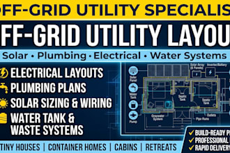 create off grid utility layout off grid utility plan and off grid utility design