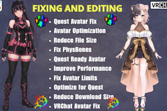 rig and edit furry vrchat avatar, 3d vtuber rigging, animaze setup, vseeface mod
