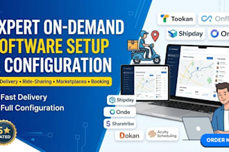 setup and configure your on demand delivery, marketplace, ride sharing