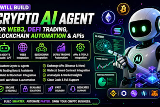 build crypto trade ea ai agent web3 defi trading chatbot blockchain dashboard
