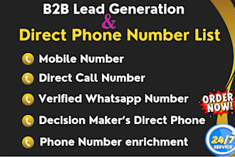 b2b lead generation direct phone call number data enrichment