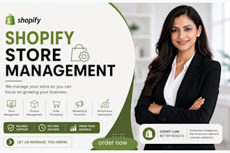 shopify store management for products, orders and inventory
