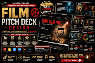 design cinematic film pitch deck tv series pitch deck powerpoint presentation