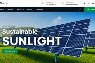design wix solar website solar installation solar panel renewable energy website